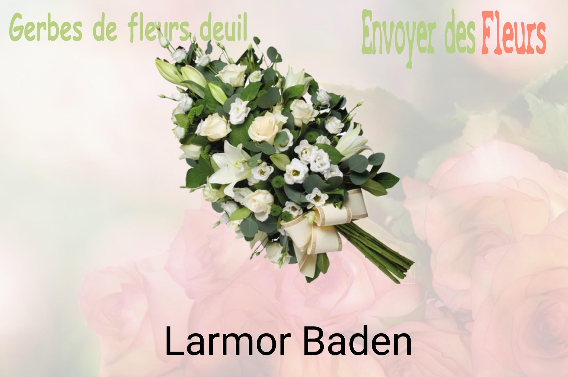 Gerbe de fleurs de deuil livrée à Larmor-Baden